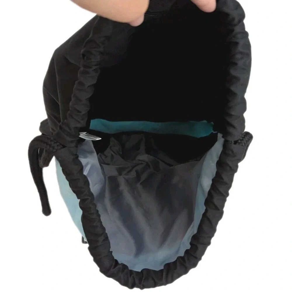 Adidas Lightweight Black Turquoise Blue Pink Drawstring Sports Backpack Bag NWOT - Picture 6 of 9